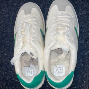 DV by Dolce Vita Women's White and Green Sneakers